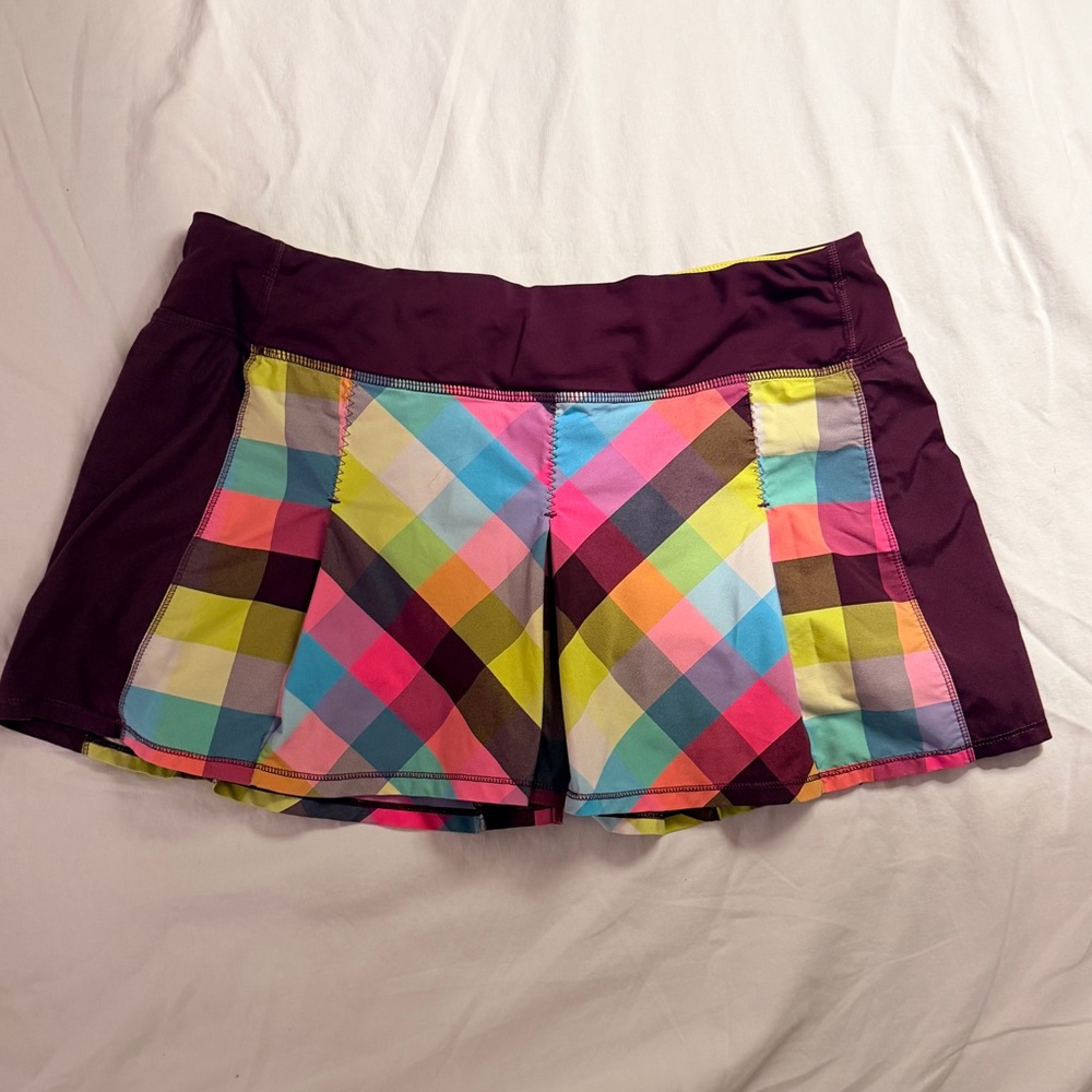 lululemon athletica Multicolor Plaid Athletic Skirt